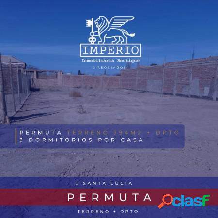 Permuta Terreno + Departamento