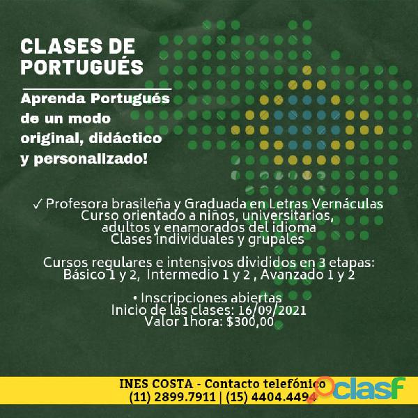 Clases de Portugués con método único y diferenciado