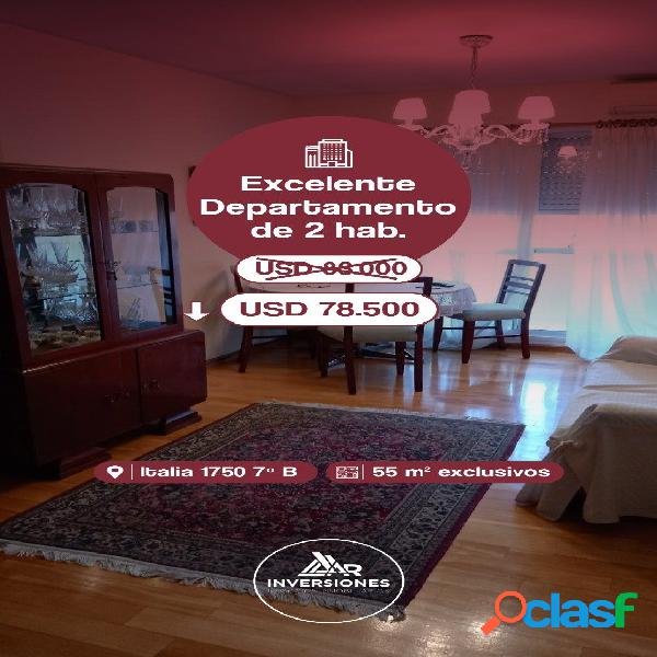 OPORTUNIDAD! DEPARTAMENTO 2 DORMITORIOS EN ZONA CENTRO