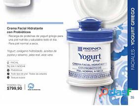 Crema facial hidratante con probioticos con proteínas de