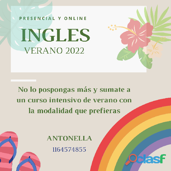 Clases Inglés Verano 2022