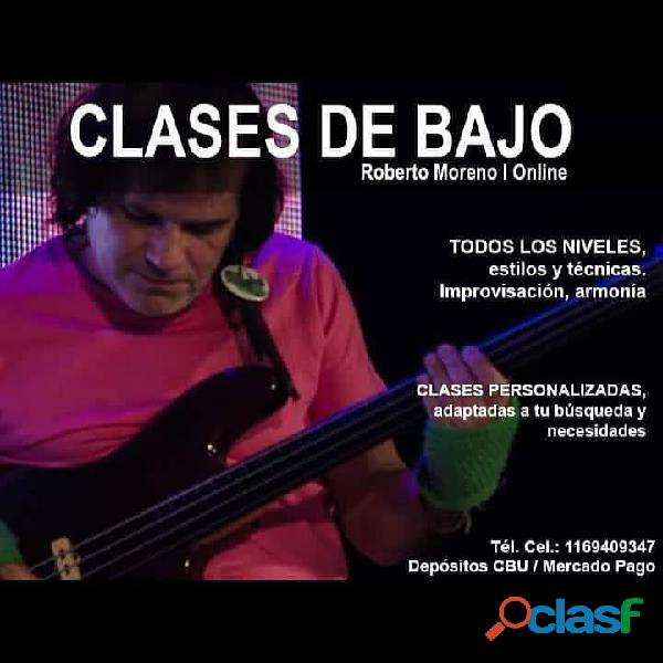Clases y Talleres para Bajistas por Roberto Moreno