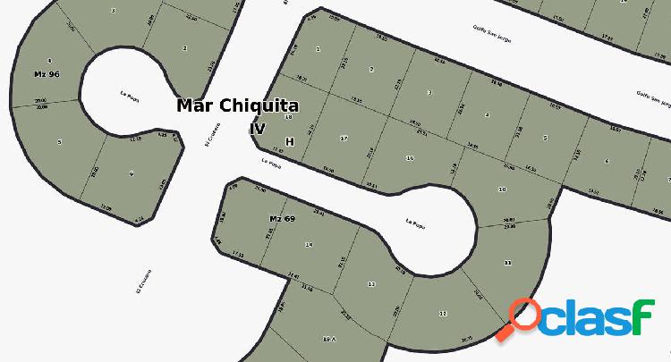 LOTE EN VENTA - LA CALETA PARTIDO DE MAR CHIQUITA