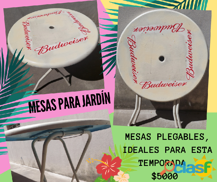 MESAS PLEGABLES PARA JARDIN