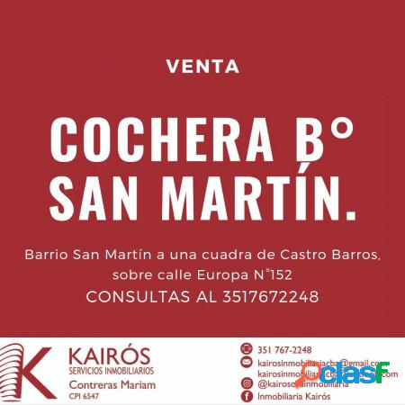 ¿ Cansado de alquilar cochera? VENTA COCHERA BARRIO SAN