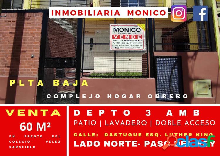 venta depto 3 amb en complejo hogar obrero