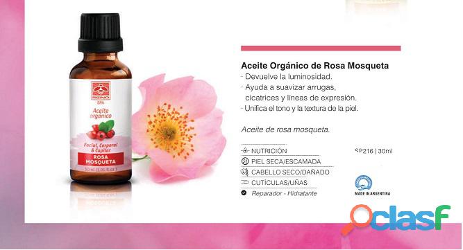 Aceite orgánico de rosa mosqueta para piel, uñas, cabello