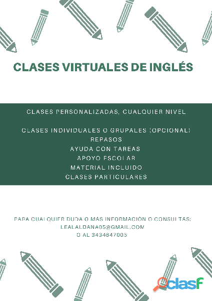 CLASES DE INGLÉS VIRTUALES