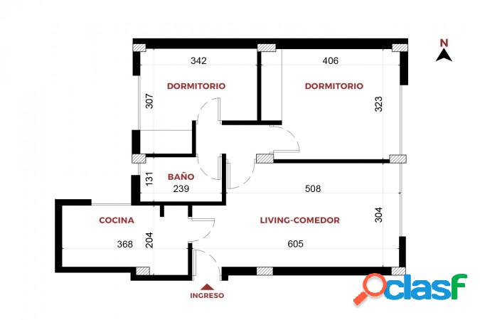 Departamento 2 dormitorios y cochera | Bv. Oroño 131