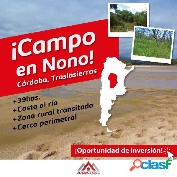 Campo en Nono, Córdoba Traslasierras