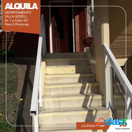 ALQUILO DEPARTAMENTO EN VILLA GESELL PARA 5 PERSONAS