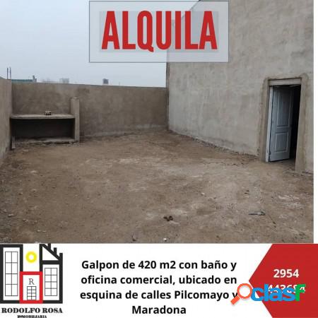 Galpon de 420 m2 sobre Pilcomayo y Maradona, Santa Rosa, La