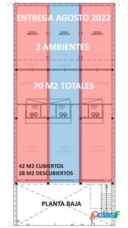 DEPARTAMENTO DE 2 AMBIENTES en San Justo