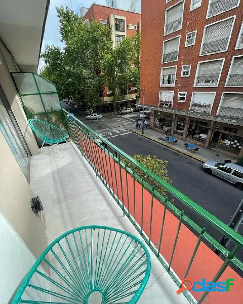 1 Ambiente a la calle con balcon corrido totalmente