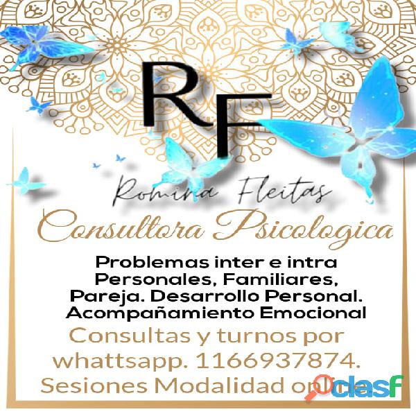 Consultora Psicológica Romina Fleitas ( Enfoque Humanista)