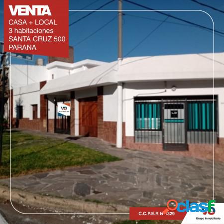 VENDO EXCELENTE CASA + LOCAL COMERCIAL Colon y Santa Cruz