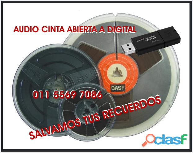 Audio Cinta Abierta a Digital