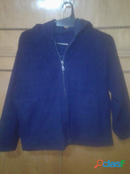 • Campera polar azul con capucha para niñas y niños