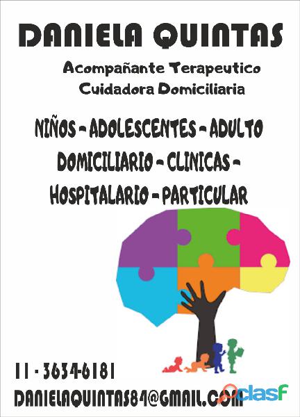 Auxiliar terapeutica y cuido personas