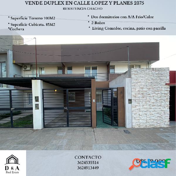 VENDE DUPLEX A ESTRENAR EN CALLE LOPEZ Y PLANES 2375