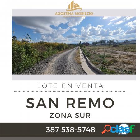 Zona Sur - B San Remo - Lote en venta