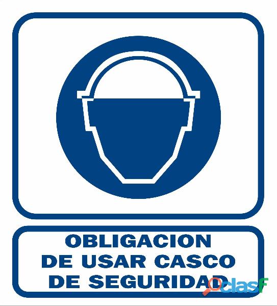 Cartel obligación de usar casco Parque Industrial La Plata