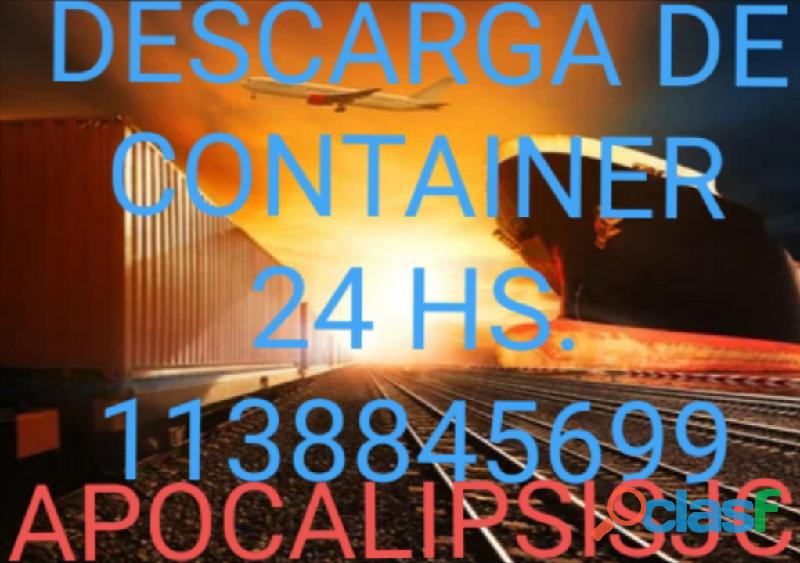 DESCARGA DE CONTAINER CONGRESO 24 HS. 1138845699