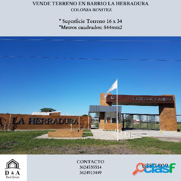 VENDE TERRENO-LA HERRADURA, COLONIA BENITEZ 16x34