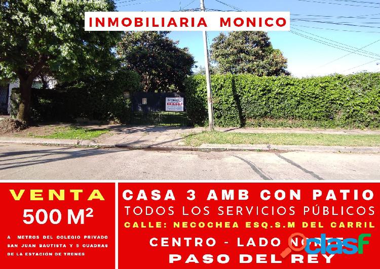 Venta casa 3 AMB con patio centro paso del rey