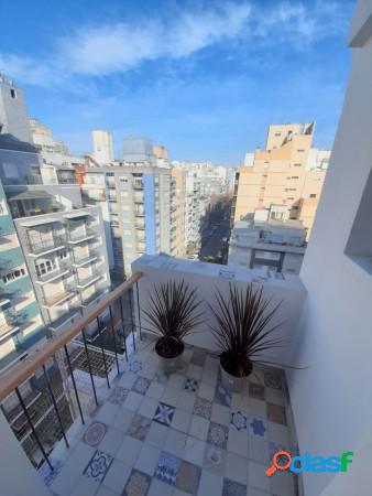 departamento 2 ambientes con balcones