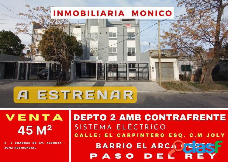 Venta depto 2 AMB a estrenar en Paso Del Rey barrio arca