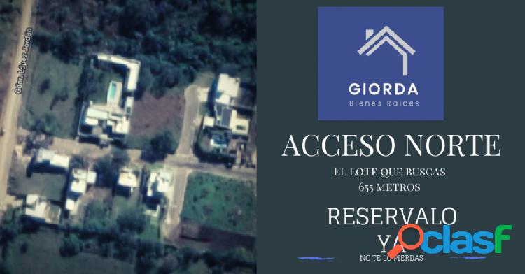 VENDE:Lote Acceso Norte, Lopez Jordán