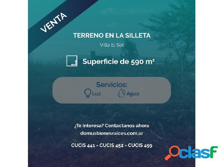 VENTA TERRENO EN LA SILLETA