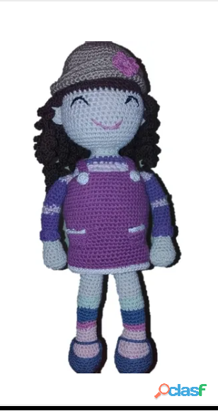 Muñeca Tejida A Crochet. Totalmente Artesanal.