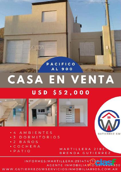 EXCELENTE CASA EN VENTA - B° PAMPA CENTRAL - CALLE PACIFICO