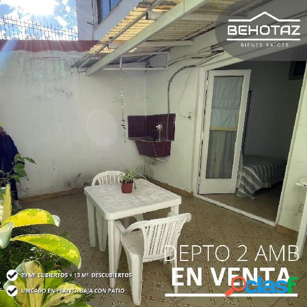 DEPARTAMENTO 2 AMBIENTES CON AMPLIO PATIO EN VENTA. MAR DEL