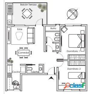 DEPARTAMENTO EN VENTA complejo Santa Margarita.