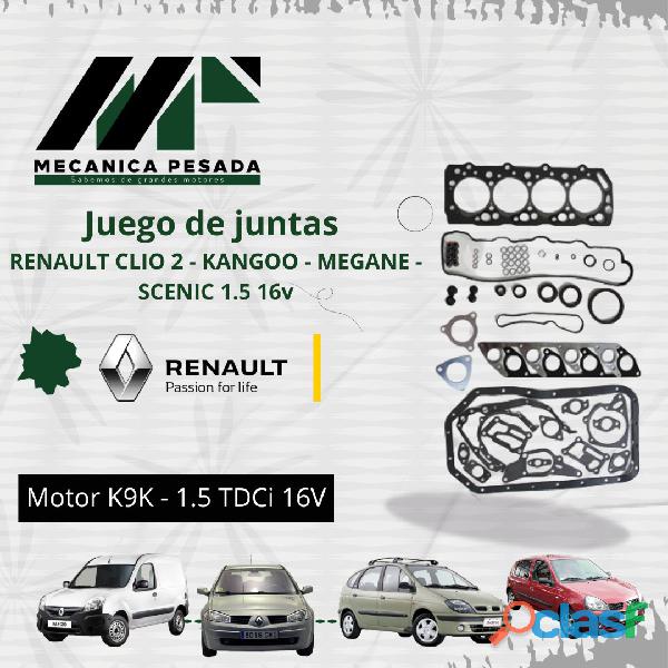 JUEGO DE JUNTAS RENAULT CLIO2 KANGOO MEGANE SCENIC 1.5 16V