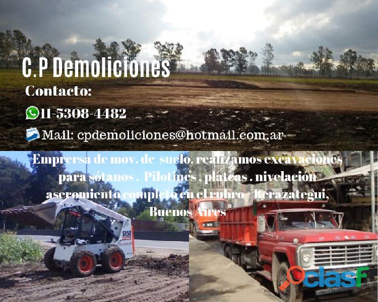 Servicio demolición, obra viales y venta de suelo