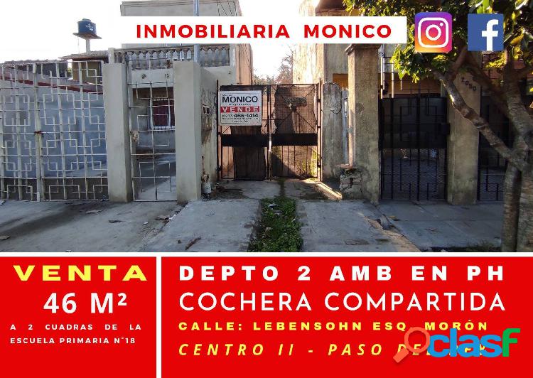 venta depto 2 amb en ph en centro de paso del rey