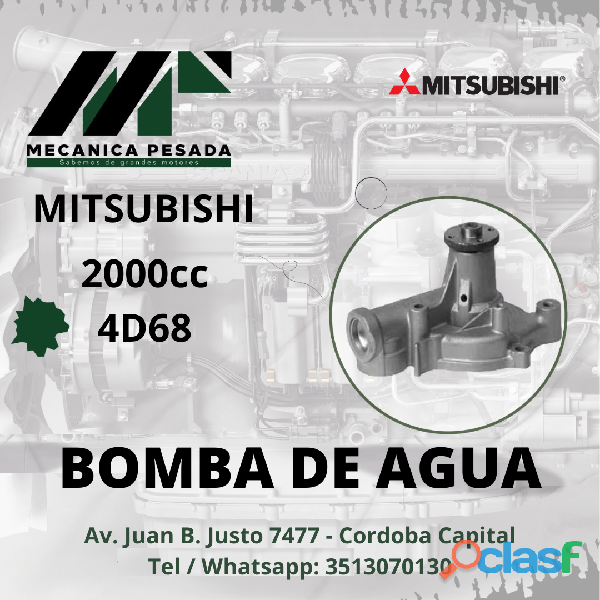 BOMBA DE AGUA MITSUBISHI 2000cc 4D68