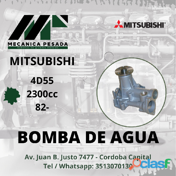 BOMBA DE AGUA MITSUBISHI 4D55 2300cc 82