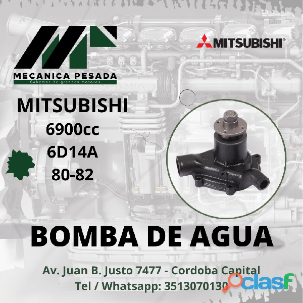 BOMBA DE AGUA MITSUBISHI 6900cc 6D14A 80 82