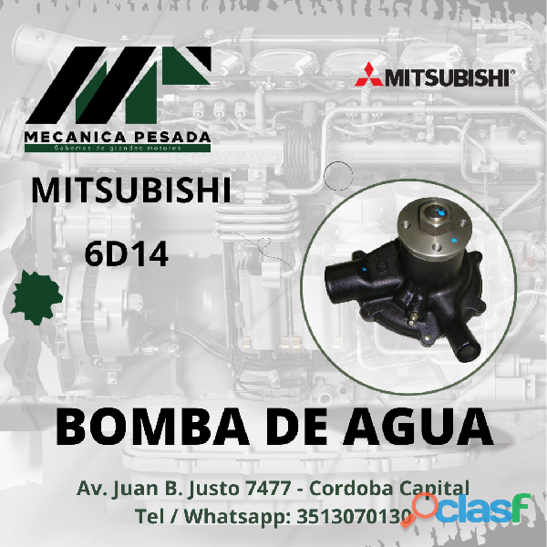 BOMBA DE AGUA MITSUBISHI 6D14