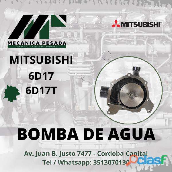 BOMBA DE AGUA MITSUBISHI 6D17 6D17T