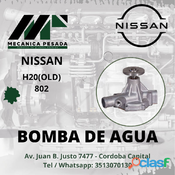 BOMBA DE AGUA NISSAN H20(OLD) 802