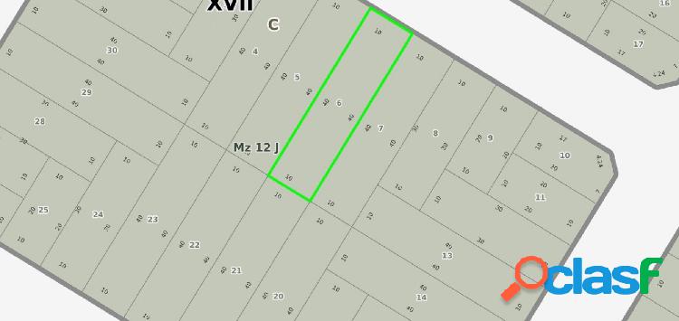 Lote en Claromeco 10x40