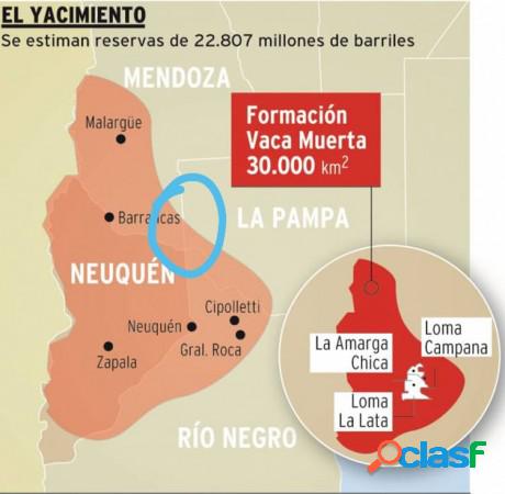 VENTA, de 9.700 has dentro del yacimiento petrolero el