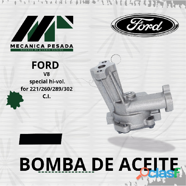 BOMBA DE ACEITE FORD V8 special hi vol. for 221/260/289/302