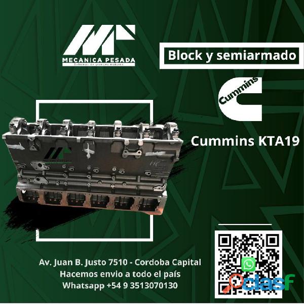 Block Semiarmado Cummins KTA19 6 CIL